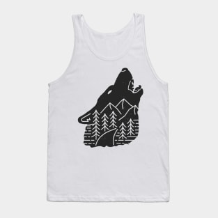 Wolf Print Wolf Art Tank Top